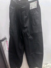 優(yōu)衣庫女裝休閑廓形長(cháng)褲/系腰帶彎刀鐮刀褲子25春夏新款481028 481028/09黑色 M /160/66A 曬單實(shí)拍圖