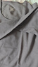 無印良品（MUJI） 女式 棉厚款 U領 八分袖T恤 FCD76C3A 紫色 L 165/88A 曬單實拍圖