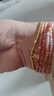六桂福珠寶 LIU GUI FU JEWELRY黃金五花蹦迪珠手鏈女碎碎冰足金純金四葉草手串鐲子2g送女友老婆 足金五花蹦迪珠手鏈 金重1.77g 手圍約15厘米 曬單實(shí)拍圖