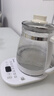 美的（Midea）家用養生壺 1.5L全自動(dòng)玻璃燒水壺 多段保溫電熱水壺 一體恒溫煮茶壺 輕音柔聲燉煮智能預約 升級新品【玻璃壺蓋】YS15P202 1.5L 曬單實(shí)拍圖