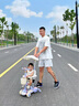 京樂貝比兒童滑板車1-3-9歲男女寶寶可坐可滑三五合一可推滑行遛娃溜溜車 紫羅粉+護(hù)欄坐墊萬向輪遮陽棚 推把/閃光靜音輪/音樂燈光 曬單實(shí)拍圖