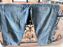 恒源祥牛仔褲女闊腿褲2025秋季松緊腰寬松大碼拼接純色哈倫褲老爹褲長(cháng)褲 藍色2503# S 90-105斤 曬單實(shí)拍圖