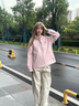 Teenie Weenie小熊女裝外套2025秋季新款自帶耳機包休閑戶外感上衣 粉色 S 曬單實拍圖
