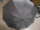 天堂 加大雨傘三折 晴雨兩用商務(wù)傘經(jīng)典格紋10骨大雨傘男女 天際灰 曬單實(shí)拍圖