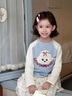 可英 GOWINBABY原創(chuàng  )女童長(cháng)袖t恤甜美時(shí)尚2025秋季女孩休閑寬松t恤衫女寶秋裝上衣 曬單實(shí)拍圖