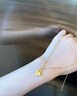 中國黃金（CHINA GOLD）四葉草黃金項(xiàng)鏈女足金轉(zhuǎn)運(yùn)珠吊墜七夕情人節(jié)禮物送女友老婆 足金四葉草吊墜約0.5g*配銀鏈 曬單實(shí)拍圖