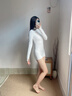 酷破者沖浪游泳衣女士長袖平角專業(yè)級防曬連體速干潛水服水母衣女 白蛋白WHTO(平角款) 均碼 S 曬單實拍圖