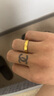 泰聚福金包銀黃金卡戒戒指卡家love系列情侶對戒閉口素圈指環(huán)送女友禮物 金包銀卡家男戒 19號 曬單實(shí)拍圖