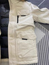 波司登（BOSIDENG）冬季極寒羽絨服鵝絨男女情侶款短款連帽大毛領(lǐng)90絨戶(hù)外外套 冰霜白8786 S 160/84A 曬單實(shí)拍圖