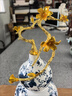 陶瓷葫蘆擺件客廳旺宅客廳玄關(guān)裝飾品宋代美學(xué)高檔琺瑯彩喬遷禮物 藍(lán)彩青花瓷 I 葫蘆梅花 I 含底座 曬單實(shí)拍圖
