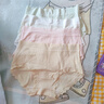 貓人4條女士內(nèi)褲女純棉嬰兒棉10a桑蠶絲底襠高彈大碼中腰舒適透氣L 曬單實(shí)拍圖