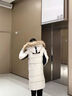 500g鵝絨大毛領(lǐng)工裝男女長(cháng)款過(guò)膝加厚東北零下40度極寒保暖羽絨服 米白-男女同款 90白鵝絨極寒保暖 XL 建議130-150斤 充絨量455克 曬單實(shí)拍圖