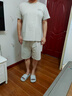 棉滿(mǎn)滿(mǎn)男士睡衣100%純棉夏季薄款25新款全棉短袖短褲舒適寬松家居服套裝 曬單實(shí)拍圖