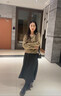 JIOESC半裙半身裙女秋冬裙子2025新款A字裙中長(cháng)款高腰顯瘦傘裙毛呢長(cháng)裙 黑色常規款 XL 115-130斤 曬單實(shí)拍圖