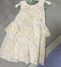 戴維貝拉（DAVE＆BELLA）2025新款夏裝女童連衣裙洋氣兒童背心裙甜美女寶寶裙子小童公主裙 白底印花【現貨】 90 cm（建議身高80-90cm） 曬單實(shí)拍圖