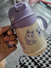 杯具熊（BEDDYBEAR）正品兒童保溫杯1-3歲學(xué)飲吸管杯316不銹鋼寶寶嬰兒防嗆小號水杯 咕咕兔-直吸400ml 曬單實(shí)拍圖