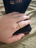 中國黃金（CHINA GOLD）古法素圈黃金戒指女士足金情侶對戒求婚七夕情人節(jié)禮物送女友老婆 古法素圈戒指約0.5g【甄選禮盒】 19#圈口 曬單實拍圖