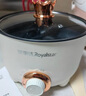 榮事達(dá)（Royalstar）火鍋專用鍋電煮鍋電火鍋電熱鍋蒸煮一體電蒸鍋 宿舍小火鍋多功能小電鍋 家用煎涮一體不粘鍋 3L 【加厚內(nèi)膽+蒸籠】(2-4人) 曬單實(shí)拍圖