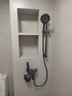 九牧（JOMOO）全銅淋浴花灑套裝浴室浴缸家用三聯(lián)混水閥增壓升降簡(jiǎn)易冷熱水龍頭 簡(jiǎn)易花灑槍灰色-不帶掛桿 曬單實(shí)拍圖