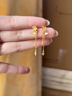 周六福蝶舞星辰足金黃金耳線耳飾女生日禮物計(jì)價(jià)A0913065約2.62g一對(duì) 曬單實(shí)拍圖