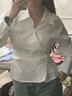 UR2024秋冬新款女裝法式設計感褶皺長(cháng)袖罩衫襯衫UWG240224 曬單實(shí)拍圖