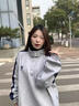 情侶衛衣男女春秋季2025新款美式寬松套頭無(wú)帽外套男學(xué)生百搭上衣 MWZXF-Y206灰色 XL 曬單實(shí)拍圖