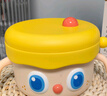 皇寵大眼萌寶寶輔食碗 兒童注水保溫碗吸盤(pán)碗 PPSU餐具克洛黃 曬單實(shí)拍圖