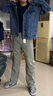 Levi's李維斯工裝巴恩風(fēng)男士淺灰綠色寬松直筒工裝傘兵褲休閑褲 淺灰綠色 32 (32) 曬單實(shí)拍圖