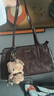 CHARLES&KEITH25秋季新品復(fù)古油蠟皮繩結(jié)單肩腋下包七夕禮物CK2-20782673 Distressed Coffee咖啡色 M 曬單實拍圖