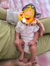 優(yōu)奇新生嬰兒兒衣服初生半背衣夏季款寶寶上衣夏天衣服薄款和尚服夏裝 曬單實(shí)拍圖