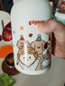 貝親兒童保溫杯水杯吸管杯600ml學(xué)飲杯316不銹鋼學(xué)生miiiiichan聯(lián)名款 一蓋雙飲+杯套背帶（快樂家庭） 曬單實(shí)拍圖
