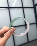 中國黃金（CHINA GOLD）玉髓手鐲半山半水冰透翠色青山黛玉鐲七夕情人節(jié)禮物送女朋友老婆 8mm半山半水手鐲【54#】 曬單實拍圖