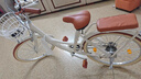 飛鴿（FLYING PIGEON）自行車成人通勤車自行車學生單車成人自行車通勤自行車女士自行車 高配奶油米|6速|(zhì)輻條輪+禮包 24寸適合150-170cm 曬單實拍圖