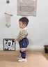 多嘻?？信澴忧锒b加絨嬰兒冬裝奧粒絨兒童嬰童運(yùn)動(dòng)長(zhǎng)褲 臘腸小狗【藏青】+萌熊森林【藏青】 100 曬單實(shí)拍圖
