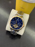 浪琴手表男士自動(dòng)機械表高檔陀飛輪自動(dòng)夜光防水多功能專(zhuān)用男腕表 鋼帶款-間金藍面-升級版 送貔貅皮表帶 曬單實(shí)拍圖