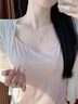 法蔻鉑金項鏈女生2025新款高級感輕奢小眾白金吊墜生日禮物送女友 紫藤花開(kāi)項鏈-品牌禮盒 曬單實(shí)拍圖