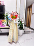 安妮優(yōu)兒中秋節(jié)漢服女童中國風(fēng)連衣裙兒童古風(fēng)襦裙古裝裙子唐裝 綠色 120 曬單實拍圖