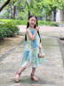 G.DUCKKIDS童裝女童連衣裙2025新款兒童裙子夏裝無(wú)袖A字裙波西米亞風(fēng)度假裙 藍綠色 120 建議110-120cm6-7歲cm 曬單實(shí)拍圖