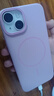 KEKLLE適用iPhone14手機殼 蘋(píng)果14保護套磁吸無(wú)線(xiàn)充電磨砂防摔軟邊保護套  櫻花粉 曬單實(shí)拍圖