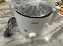 美的（Midea）電煮鍋 宿舍小鍋 小電鍋 學(xué)生寢室一體泡面火鍋多功能 不銹鋼0涂層 電蒸鍋 電熱鍋 XZE1614 配蒸籠 曬單實(shí)拍圖