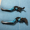 適用春風250 450SR/CLX/150/400/650NK改裝剎車牛角手把 離合手柄 黑藍黑(春風藍) 曬單實拍圖