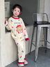 G.DUCKKIDS小黃鴨童裝女童睡衣春秋季莫代爾兒童家居服女寶寶蝴蝶結(jié)長袖套裝 米黃色 90 建議80-90cm1歲半-2歲 曬單實拍圖
