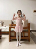 舞東方（E．Dance）兒童舞蹈服女童長(cháng)袖練功服幼兒園芭蕾舞形體服女孩中國舞跳舞紗裙 藕粉色【長(cháng)袖】 120 (建議110-120cm 33-38斤) 曬單實(shí)拍圖