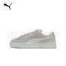 彪馬（PUMA）【面包鞋】經(jīng)典復古滑板鞋男女撞色休閑鞋SUEDE XL399099 黑色-迷霧灰-大理石灰-02 40.5 曬單實(shí)拍圖