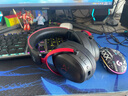 iKF V11 Pro7.1四模無線游戲耳機(jī)頭戴式7.1環(huán)繞音效藍(lán)牙有線電競專用三角洲FPS無畏契約辨位 黑紅色 曬單實拍圖