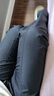Shelley Jones美式斜切微喇褲子夏季男女薄款冰絲速干新款直筒顯腿長運(yùn)動(dòng)休閑褲 黑色 L [建議110-125斤] 曬單實(shí)拍圖