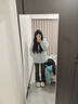 FSHE復(fù)古藍(lán)微喇毛邊牛仔褲女大碼加絨胖妹妹高腰彈力顯瘦梨形身材褲子 復(fù)古藍(lán):長(zhǎng)褲 常規(guī) S :建議80-90斤 曬單實(shí)拍圖