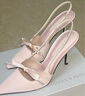 CHARLES&KEITH緞面蝴蝶結(jié)尖頭高跟涼鞋女生日禮物CK1-60361556 Light Pink淺粉色 37 曬單實(shí)拍圖