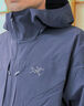始祖鳥(niǎo)（ARC'TERYX）GAMMA LIGHTWEIGHT 刺繡標男款軟殼衣戶(hù)外連帽防風(fēng)沖鋒衣夾克外套BLACK SAPP寶石藍XL 曬單實(shí)拍圖