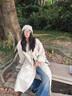 GOLOVEJOY帽子女毛線(xiàn)帽冬季女保暖含羊毛堆堆帽大頭圍顯臉小戶(hù)外冷帽針織帽 灰色【保暖百搭/店長(cháng)推薦】 曬單實(shí)拍圖